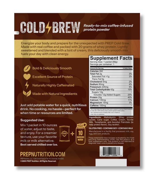 COLD BREW Protein Coffee Drink Mix - Single Serving